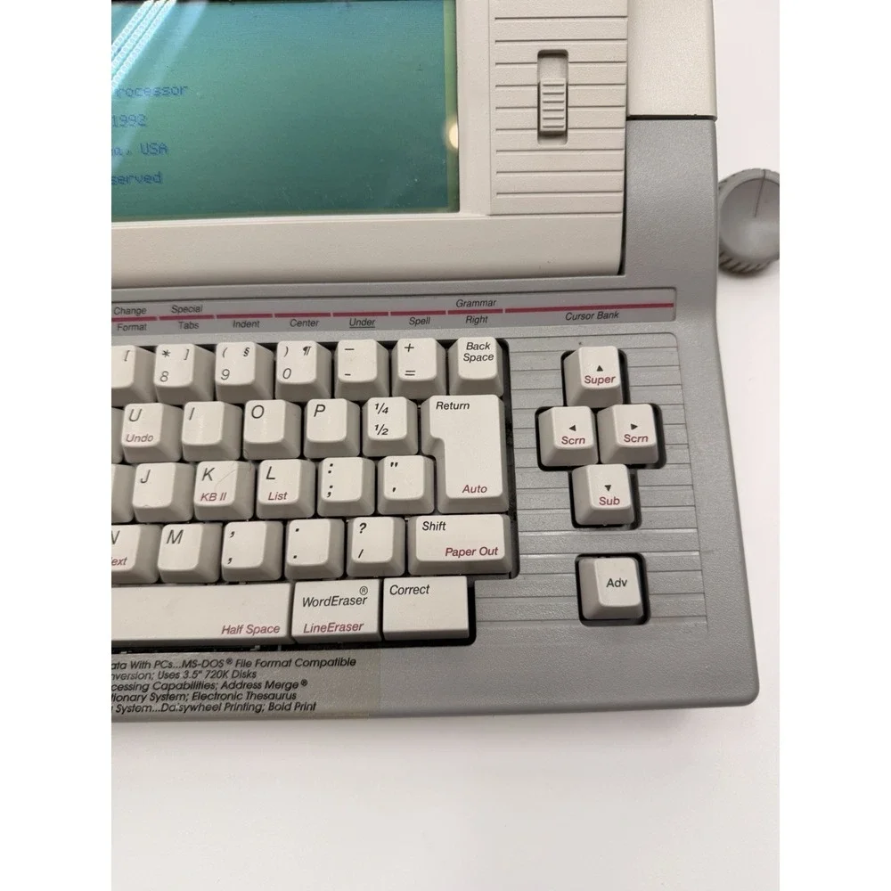 Smith Corona PWP 3600 DS Personal Word Processor Floppy Disk Vintage Turns On